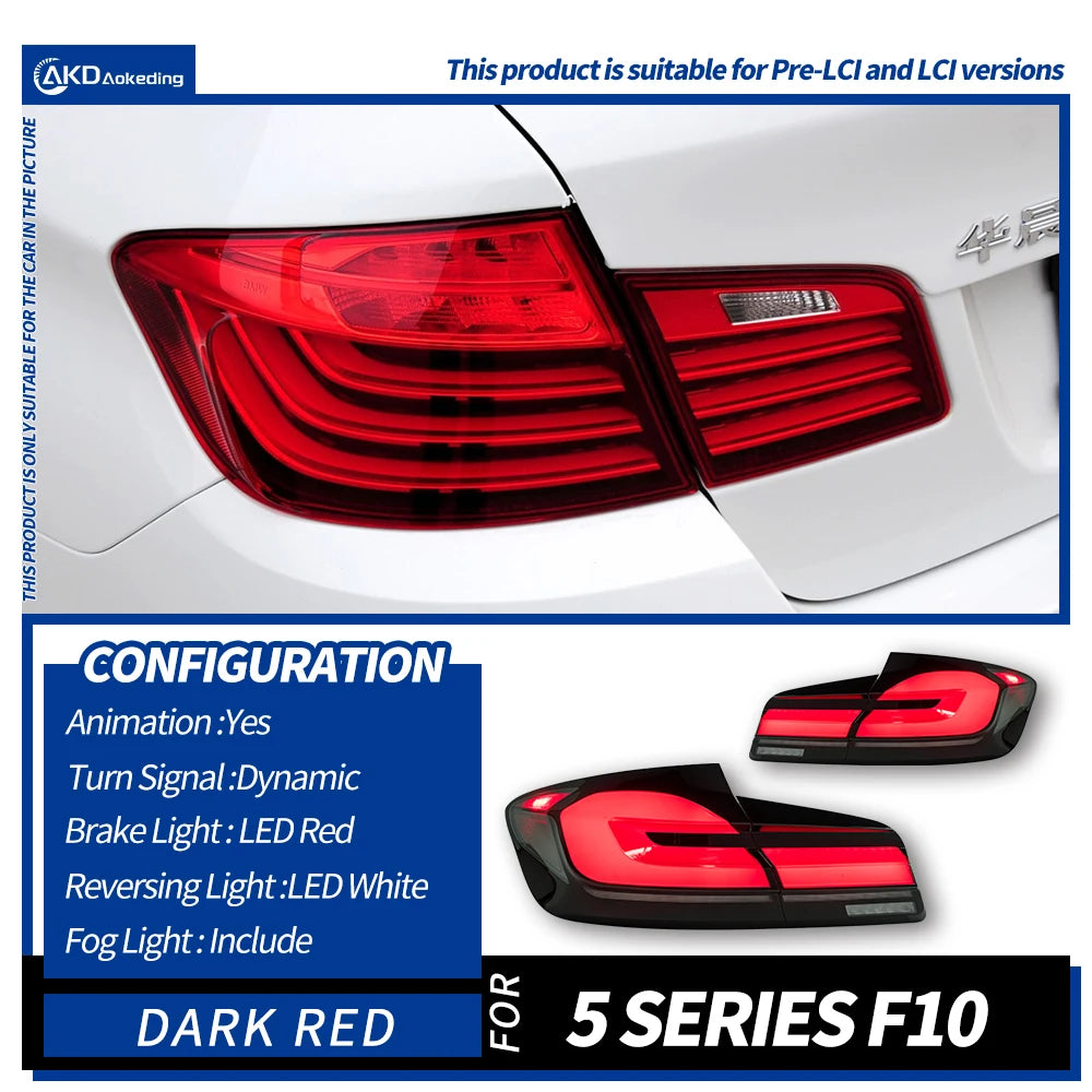 BMW F10 F18 LED Tail Light 2011-2017 520I 525I Rear Stop Lamp Brake Signal DRL