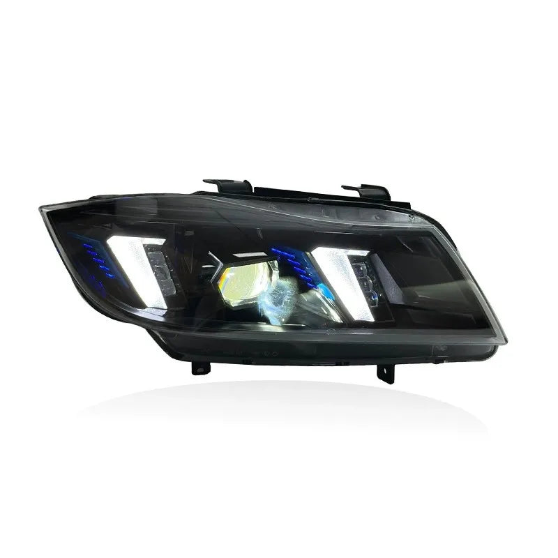 Snake Eyes Head Lights for BMW 3 Series E90 E91 2005-2012 Dual Colors Drls Headlight Yellow Drl Switch