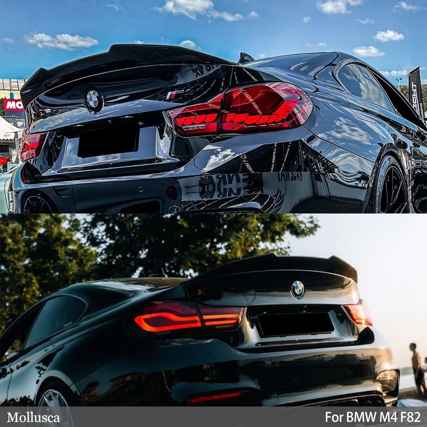 For BMW M4 F82 PSM Style Carbon Fiber Rear Spoiler Trunk Wing 2014-2016