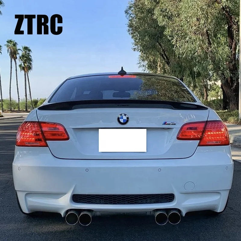 For BMW 3 Series E92 Coupe/E92 M3 P Style Real Carbon Fiber Rear Spoiler Trunk Wing 2005-2013