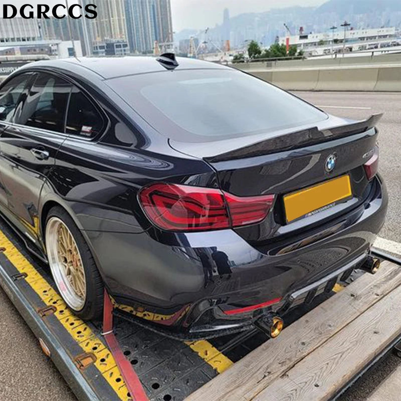 OriginalFor BMW 4 Series F36 430 435 440 4Door Cran Coupe P Forged Carbon Fiber Non Perforated Rear Spoiler Trunk 2014-2019