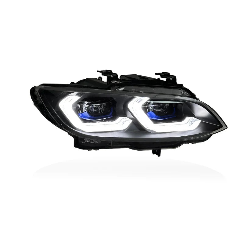 SJC Auto CSL Yellow&White Drls Head Light for BMW E9X E92 E93 M3 2006-2009 Pre Lci Laser Style Headlights 335i 330i Front Lights