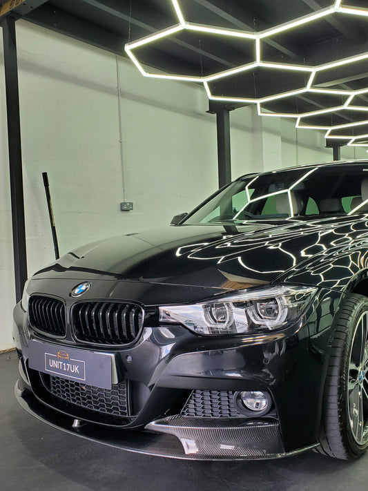 Front Bumper Spoiler Lip for 2012-2018 BMW F30 3 Series M Sport Carbon Fiber