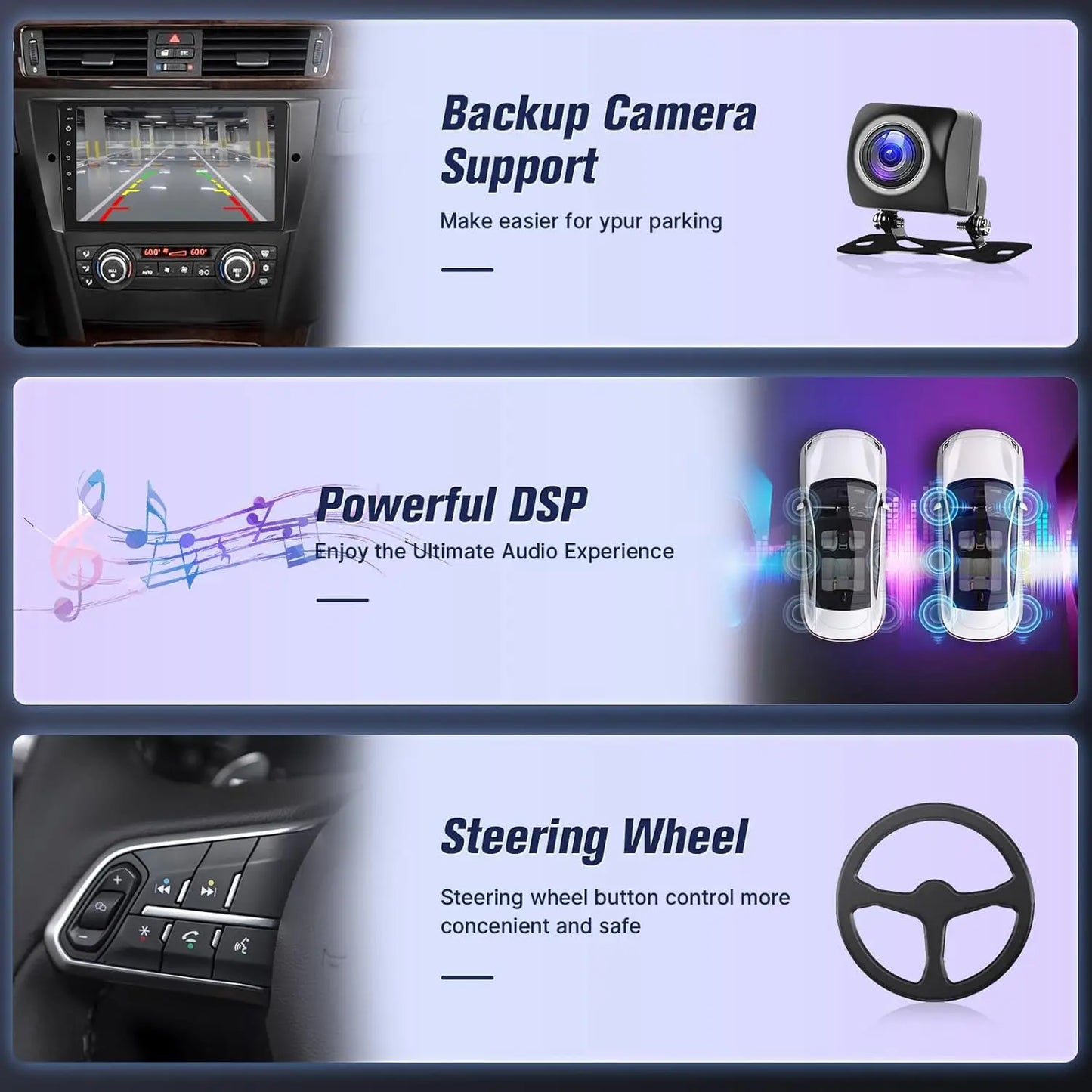 9" Touch Screen Wireless Car Radio Stereo for BMW 3 Series 328i 335i 325i (E90/E91/E92/E93) 2005-2011 With Backup Camera 2G+32G