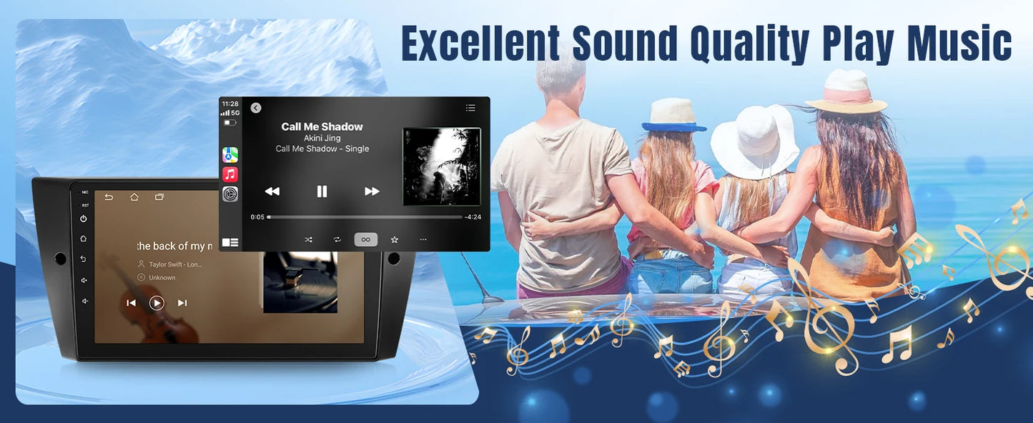 9" Touch Screen Wireless Car Radio Stereo for BMW 3 Series 328i 335i 325i (E90/E91/E92/E93) 2005-2011 With Backup Camera 2G+32G