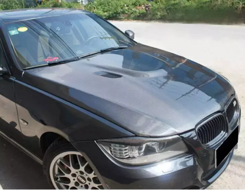 Carbon Fiber Hood with Vent for BMW E90 3 Series (2006-2011) | M3 Style Front Bonnet Replacement | OEM-Style Fit