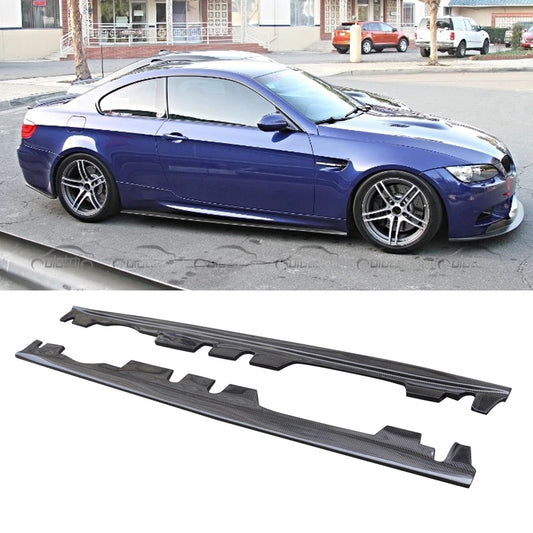 Carbon Fiber Bumper Side Skirts E Style  Auto Body Kits for BMW 3 Series E92 E93 M3 2008-2013