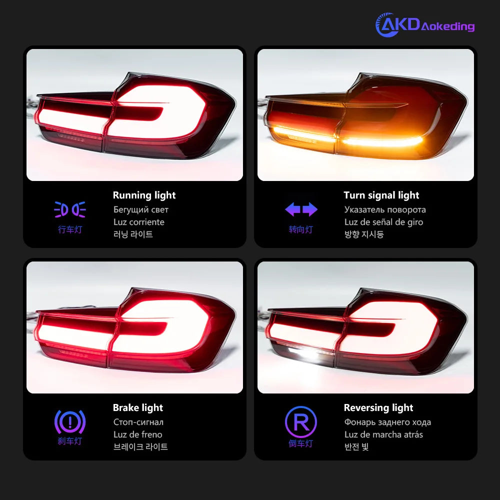 AKD Car Styling Tail Lamp for BMW F30 Led Tail Light 2012-2018 Rear Lights Fog Reverse DRL Signal Automotive Accessories