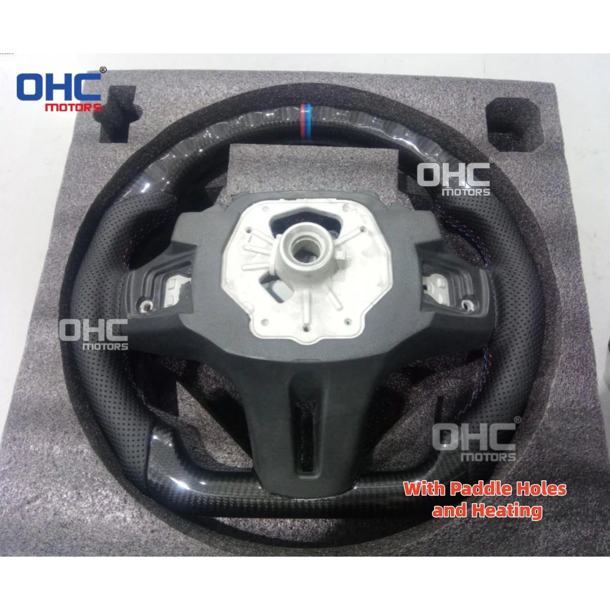 Heated Real Carbon Fiber Steering Wheel for Bmw G20 3 Series M3 M4 G80 G82 G83 F4x G2x G28 with Paddle Holes