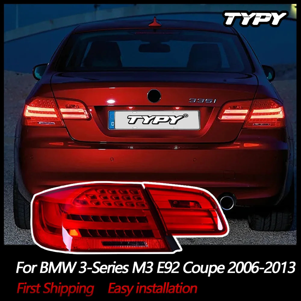 For BMW 3-Series M3 E92 Coupe LCI 2008-2013 LED Tail Lights Smoke Sequential