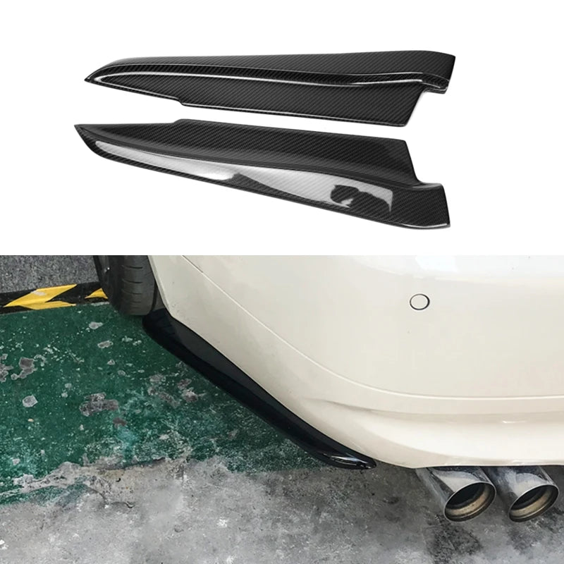 For BMW E90 E91 E92 E93 M3 Carbon Fiber Rear Bumper Lip Splitter Winglet Apron