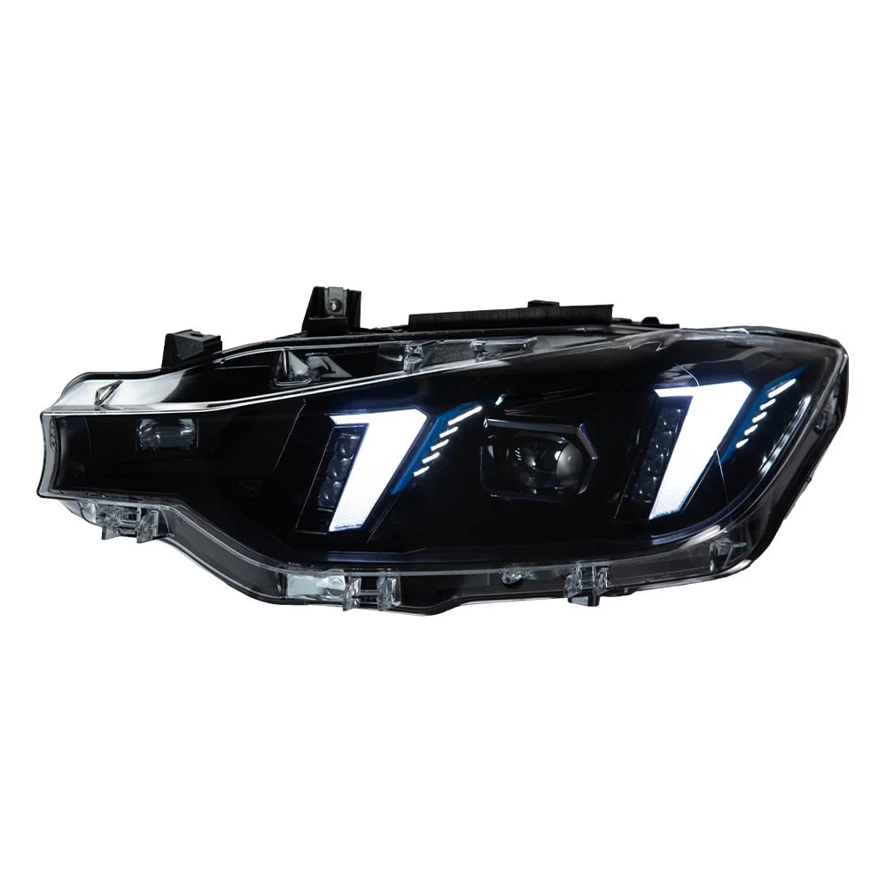 Snake Eyes LED Headlights for BMW F30/F35 (2013-2019) – DRL, Sequential Turn Signal & Angel Eyes