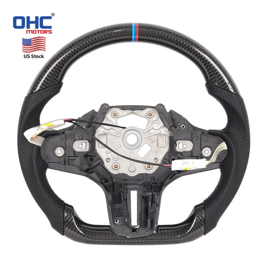 Heated Real Carbon Fiber Steering Wheel for Bmw G20 3 Series M3 M4 G80 G82 G83 F4x G2x G28 with Paddle Holes