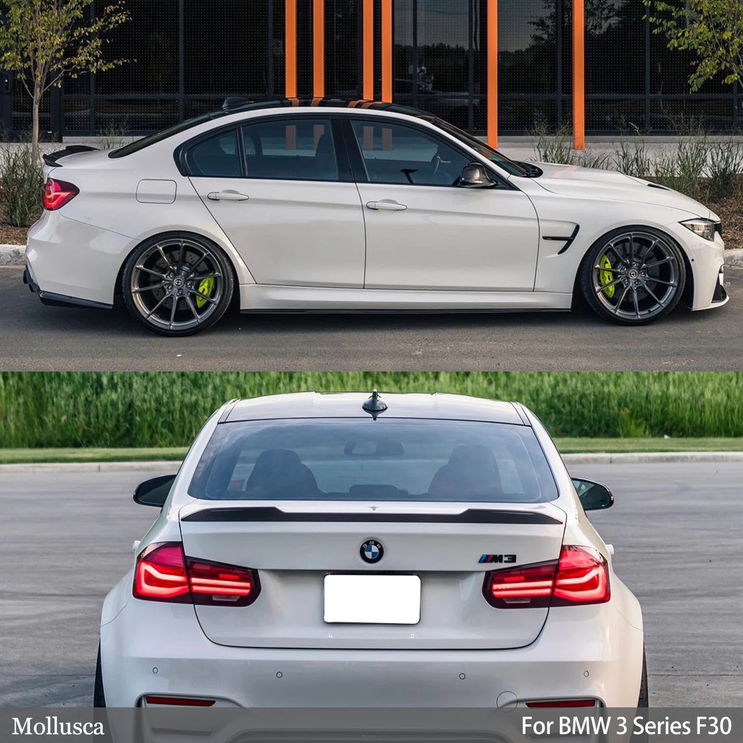 For BMW 3 Series F30/M3 F80 Sedan CS Style Carbon Fiber Rear Spoiler Trunk Wing 2011-2019