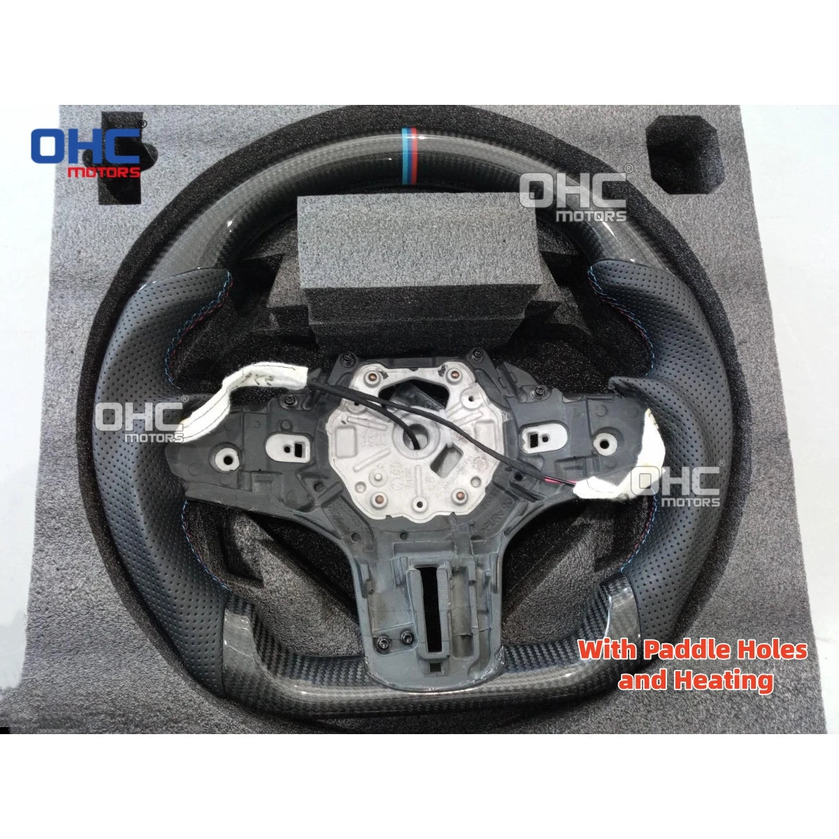 Heated Real Carbon Fiber Steering Wheel for Bmw G20 3 Series M3 M4 G80 G82 G83 F4x G2x G28 with Paddle Holes