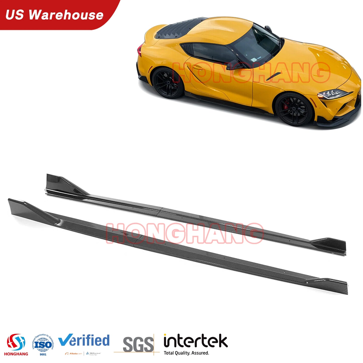 Carbon Fiber A90 Side Winglet Kit Side Skirts for Toyota GR Supra A90 A91 Edition