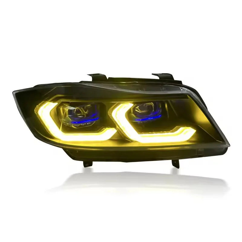 BMW E90/E91 with high-quality halogen, xenon (HID), and LED headlight