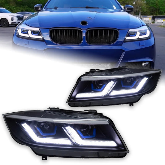 AKD Car Styling Head Lamp for BMW E90 Led Headlight Projector Lens 2005-2012 E91 320i Front Lights Signal Automotive Accessory
