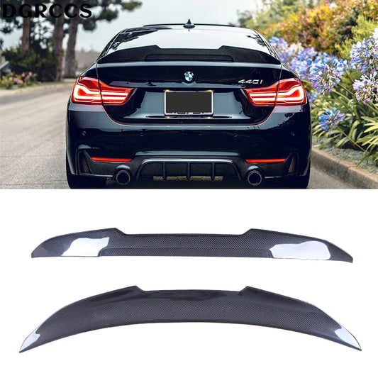 OriginalFor BMW 4 Series F36 430 435 440 4Door Cran Coupe P Forged Carbon Fiber Non Perforated Rear Spoiler Trunk 2014-2019