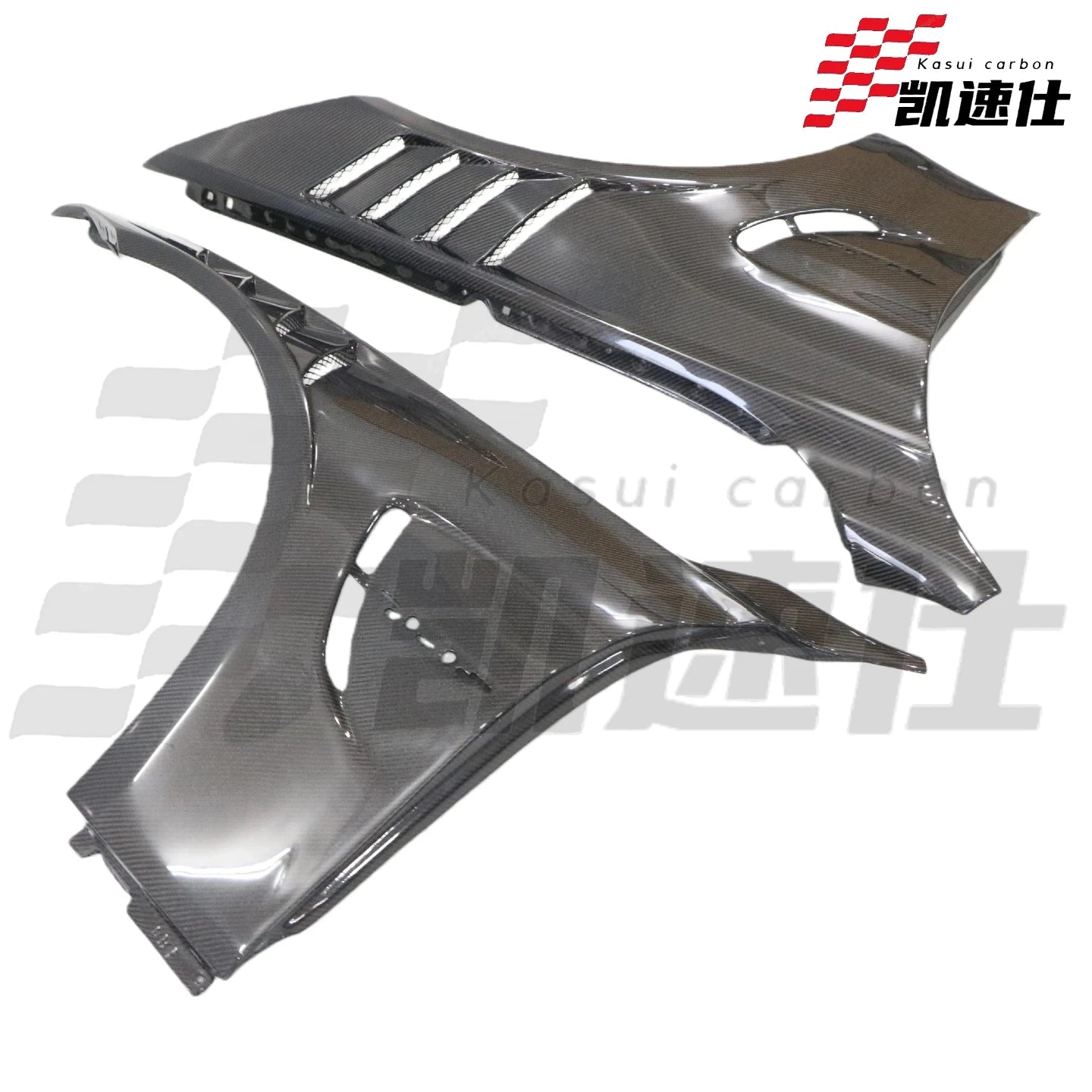 KSUI Style Carbon Fiber Front Fender for BMW F80 M3 F82 M4 2014- 2018 Front Bumper Side Fender Air Vented Mudguard Car Bodykit