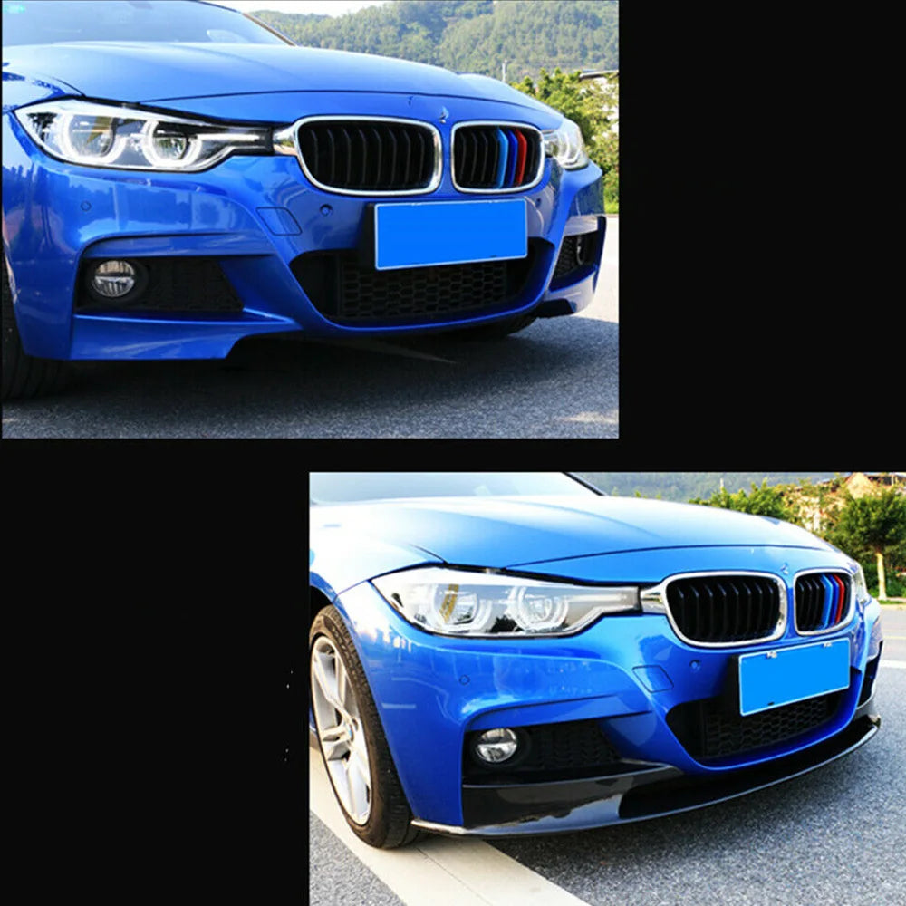 Front Bumper Spoiler Lip for 2012-2018 BMW F30 3 Series M Sport Carbon Fiber