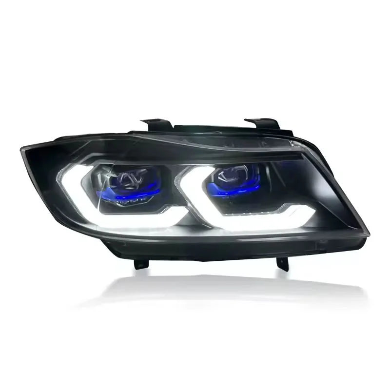 BMW E90/E91 with high-quality halogen, xenon (HID), and LED headlight