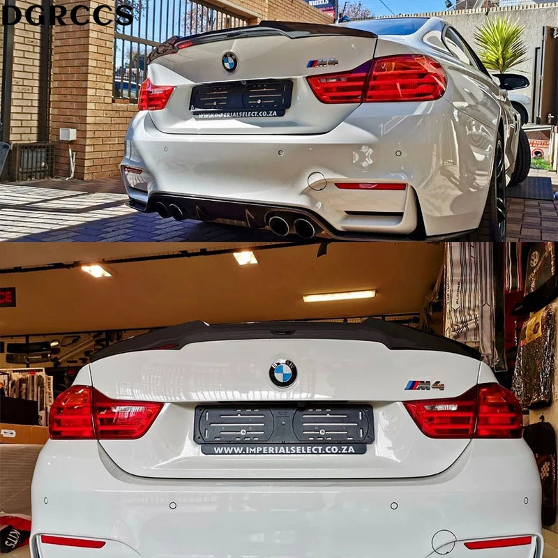 BMW M4 F82 M4 Style Carbon Fiber Rear Spoiler Trunk Wing 2014-2018 Carbon Fiber