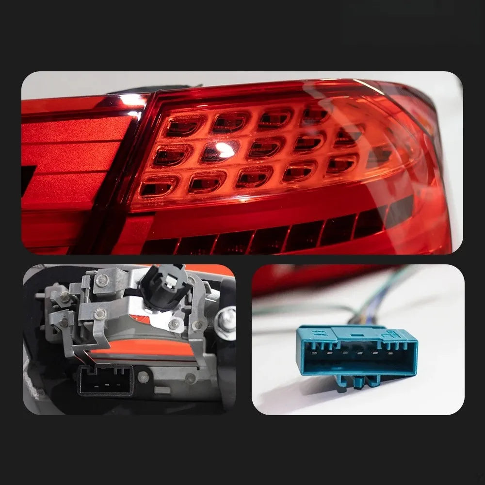 For BMW 3-Series M3 E92 Coupe LCI 2008-2013 LED Tail Lights Smoke Sequential