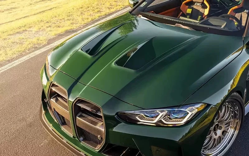 N Style Carbon Fiber Fibre Front Engine Vented Bonnet Hood for BMW M3 M4 G80 G81 G82 G83 2021-2025