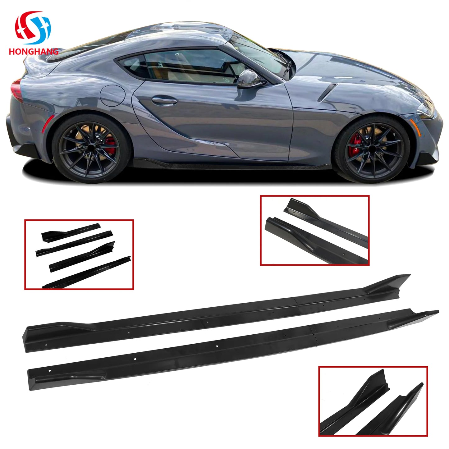 Carbon Fiber A90 Side Winglet Kit Side Skirts for Toyota GR Supra A90 A91 Edition