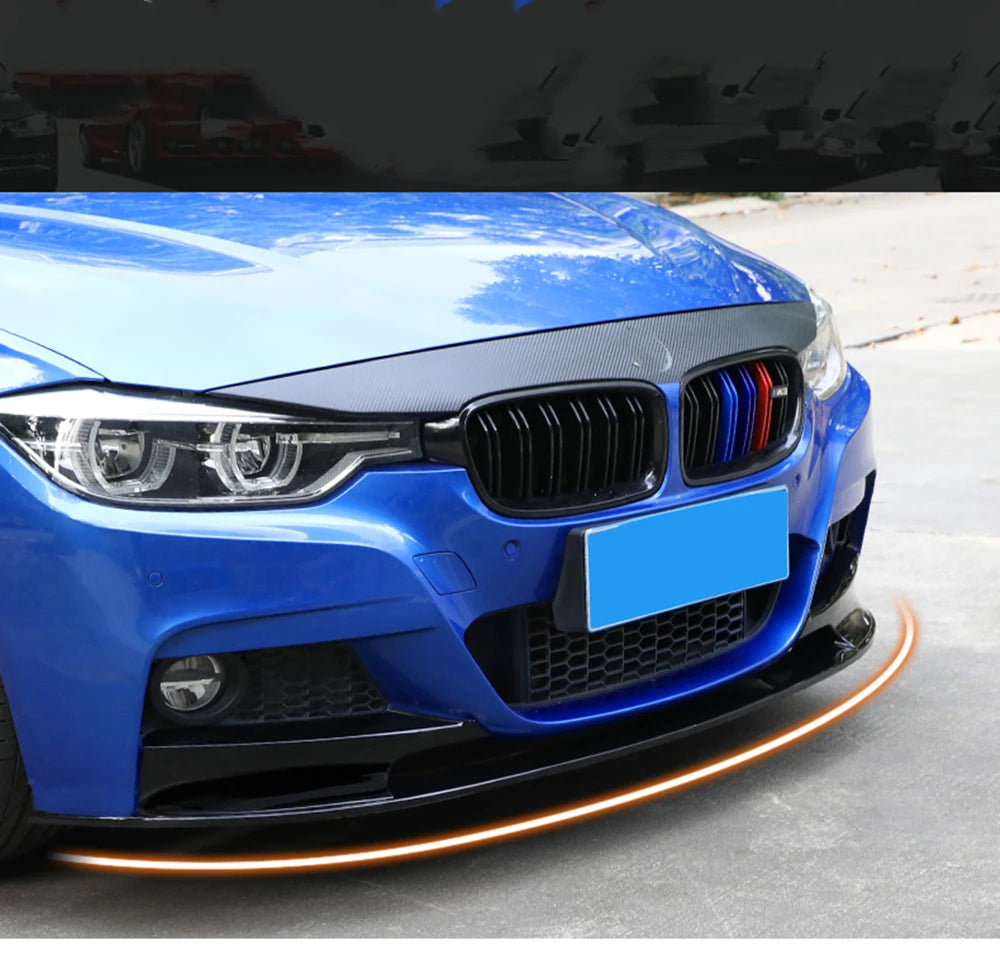 Front Bumper Spoiler Lip for 2012-2018 BMW F30 3 Series M Sport Carbon Fiber