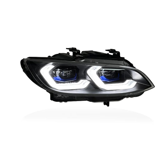 SJC Auto CSL Yellow&White Drls Head Light for BMW E9X E92 E93 M3 2006-2009 Pre Lci Laser Style Headlights 335i 330i Front Lights