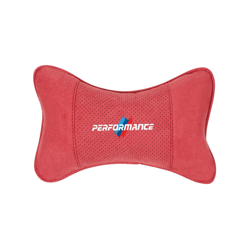 Suede Headrest Car Breathable Memory Foam Neck Pillow For BMW Performance F30 F10 X2 X3 E34 E53 GT G30 i3 F02 M3 M4 F94 F07 F34