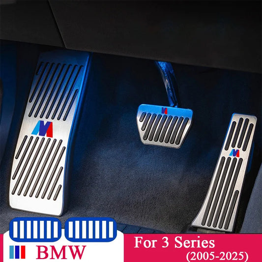 3 Series Bmw Foot Pedal Covers Stainless Steel Rubber Anti-slip Pedals Are Suitable BMW 3 Series BMW 5 Series X3 X5 From 2003-2024