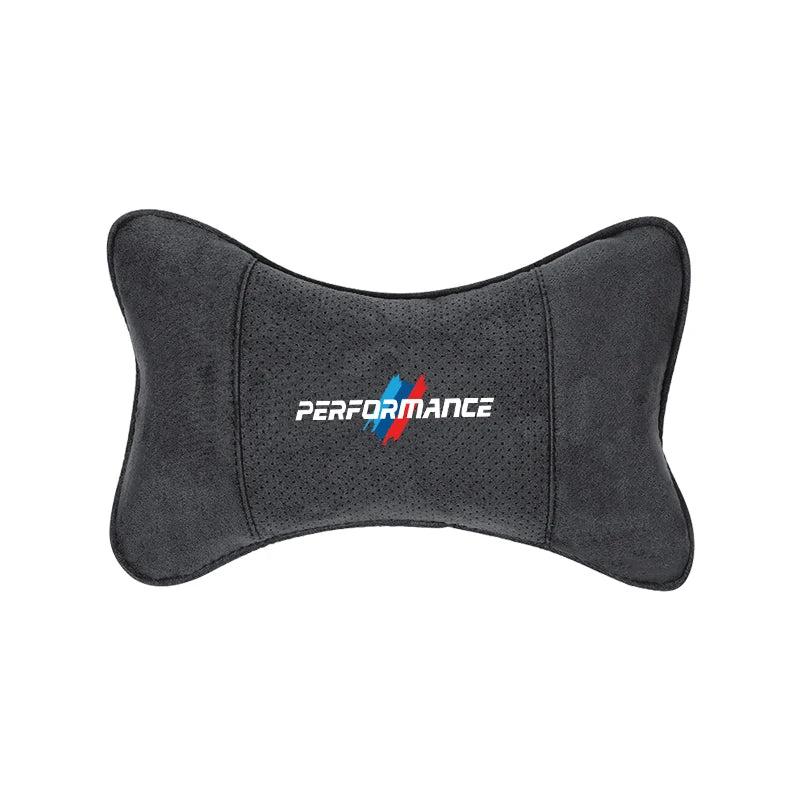 Suede Headrest Car Breathable Memory Foam Neck Pillow For BMW Performance F30 F10 X2 X3 E34 E53 GT G30 i3 F02 M3 M4 F94 F07 F34