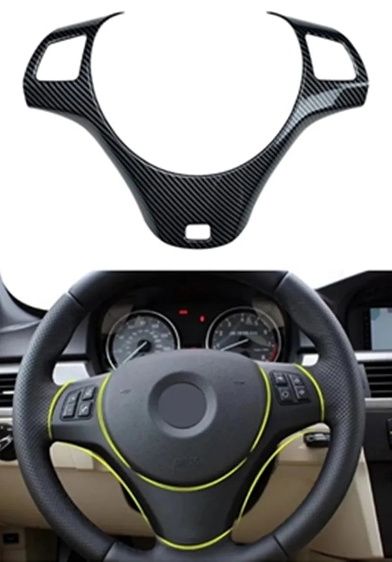 For BMW 3 Series E90 E91 E92 E93 2005-2012 Interior Accessories ﻿Car Steering Wheel Button Decoration Frame Trim