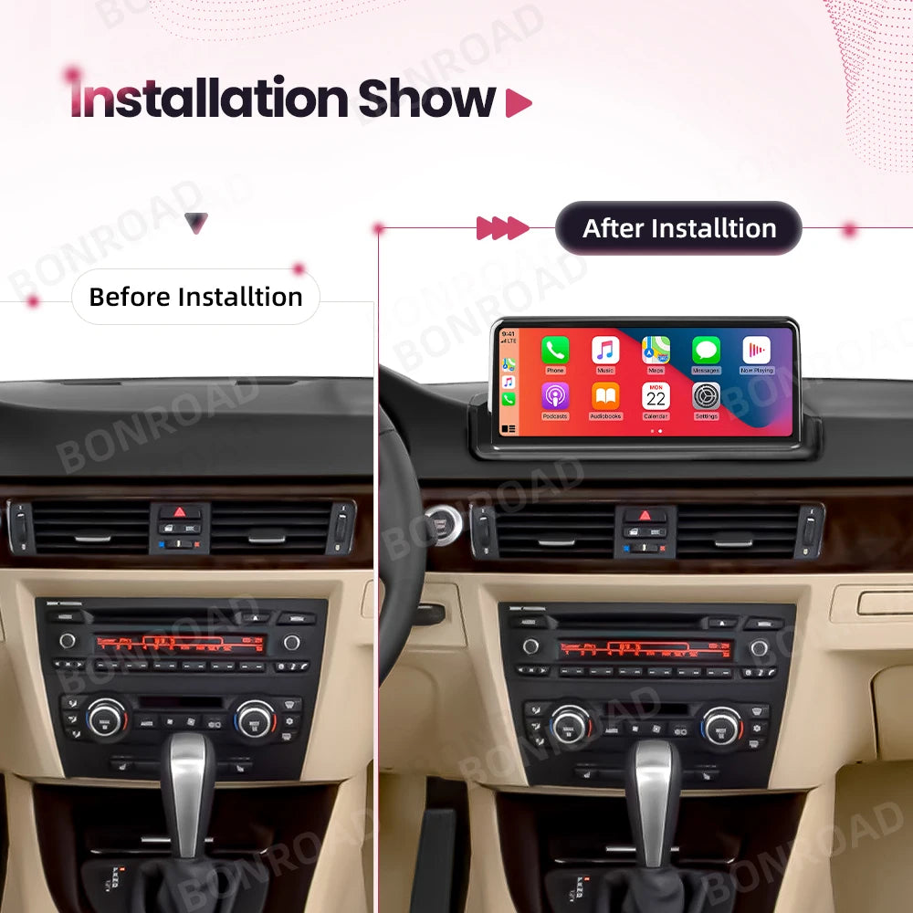 Wireless Carplay Android auto Multimedia Player Car Radio For BMW 3 Series E90 E91 E92 E93 Touch Screen With Bluetooth