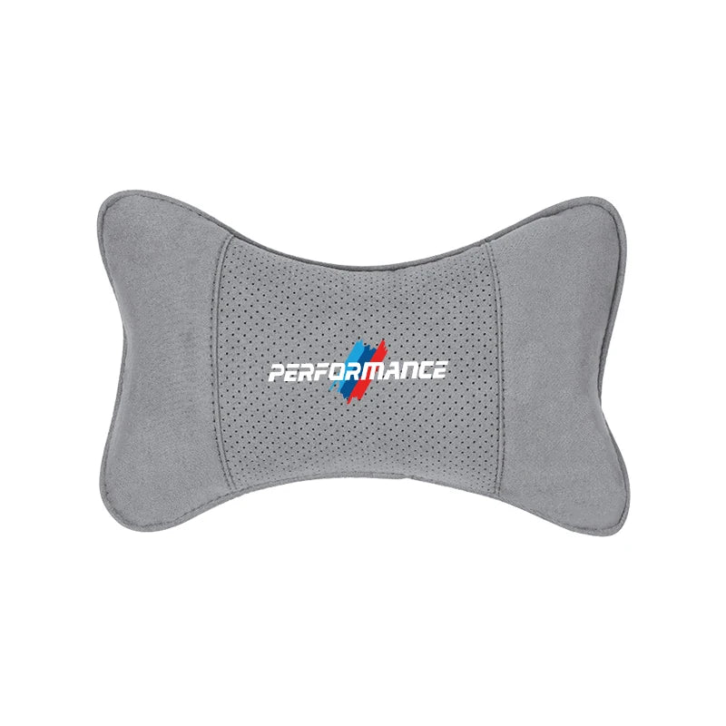 Suede Headrest Car Breathable Memory Foam Neck Pillow For BMW Performance F30 F10 X2 X3 E34 E53 GT G30 i3 F02 M3 M4 F94 F07 F34