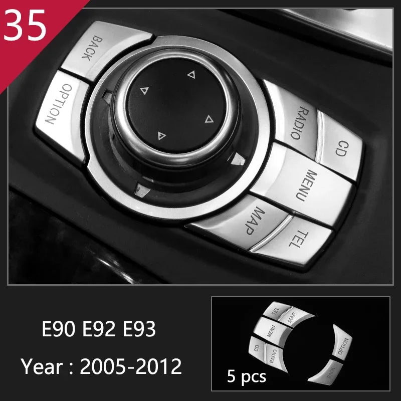 Carbon Fiber For BMW 3 Series E90 E92 E93 Inner Gearshift Air Conditioning CD Panel Door Armrest Cover Trim Sticker Accessories