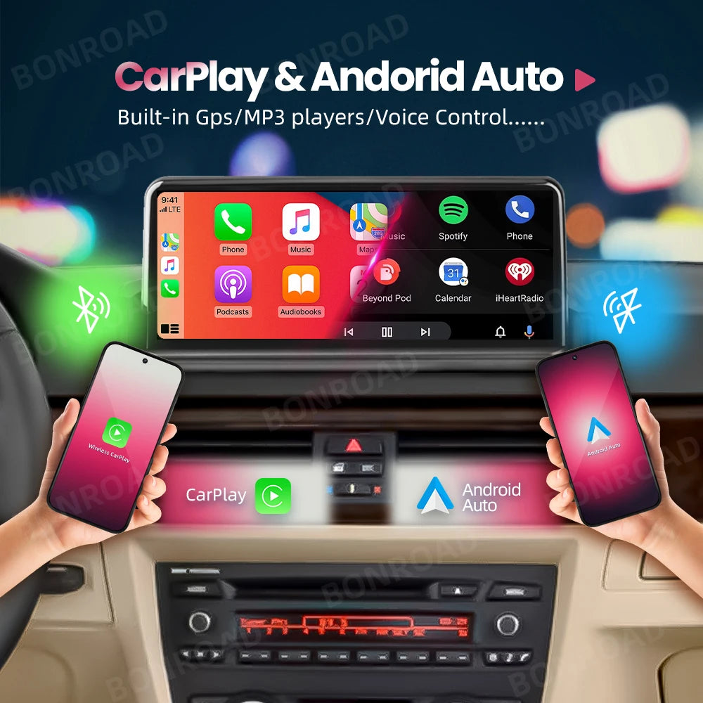 Wireless Carplay Android auto Multimedia Player Car Radio For BMW 3 Series E90 E91 E92 E93 Touch Screen With Bluetooth