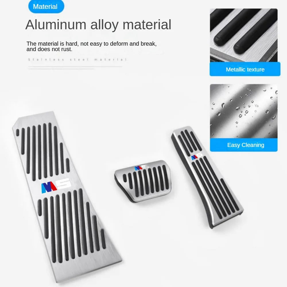3 Series Bmw Foot Pedal Covers Stainless Steel Rubber Anti-slip Pedals Are Suitable BMW 3 Series BMW 5 Series X3 X5 From 2003-2024