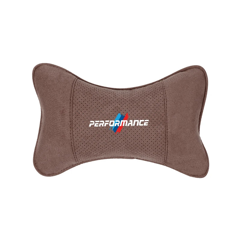Suede Headrest Car Breathable Memory Foam Neck Pillow For BMW Performance F30 F10 X2 X3 E34 E53 GT G30 i3 F02 M3 M4 F94 F07 F34