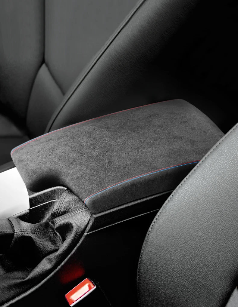 For BMW E90 E92 E93 3 Serie 2004-2011 Made of Alcantara Wrap Armrest Box Panel Cover Trim M Performance Car Interior Accessories
