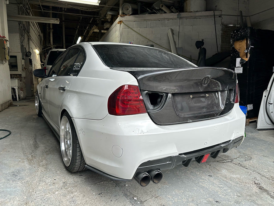 Carbon Fiber Rear Spoiler Wing Trunk ONLY for BMW E90 LCI 2009 - 2012