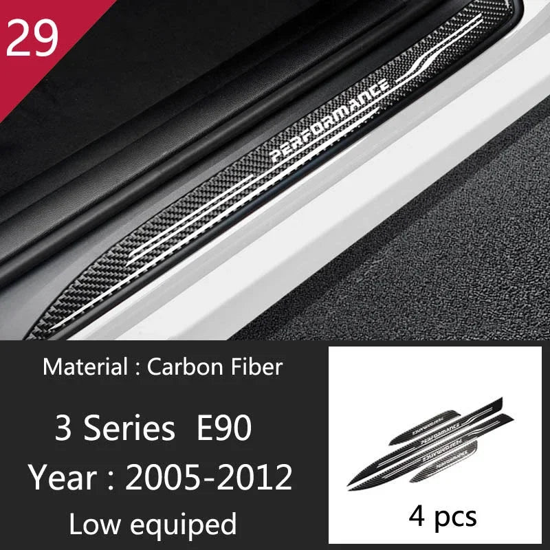 Carbon Fiber For BMW 3 Series E90 E92 E93 Inner Gearshift Air Conditioning CD Panel Door Armrest Cover Trim Sticker Accessories