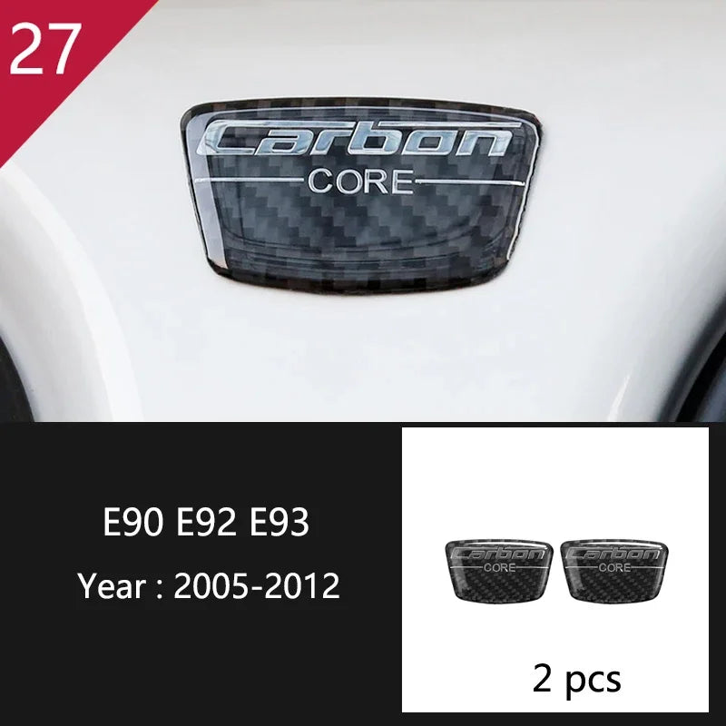 Carbon Fiber For BMW 3 Series E90 E92 E93 Inner Gearshift Air Conditioning CD Panel Door Armrest Cover Trim Sticker Accessories