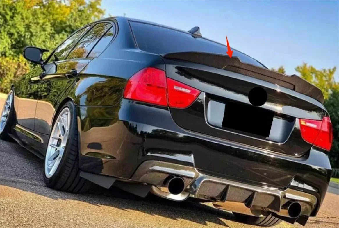 For BMW 3 Series E90 4Door/E90 M3 PSM Style Carbon Fiber Rear Spoiler Trunk Wing 2007-2011